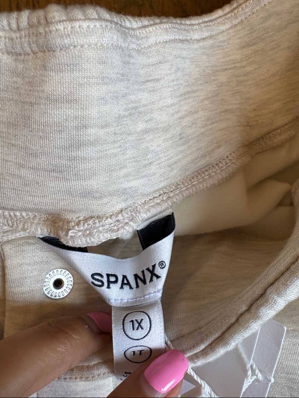 NWT spanx AirEssentials Brushed Straight Leg Pant - Heather Cream size 1x - Picture 4 of 5